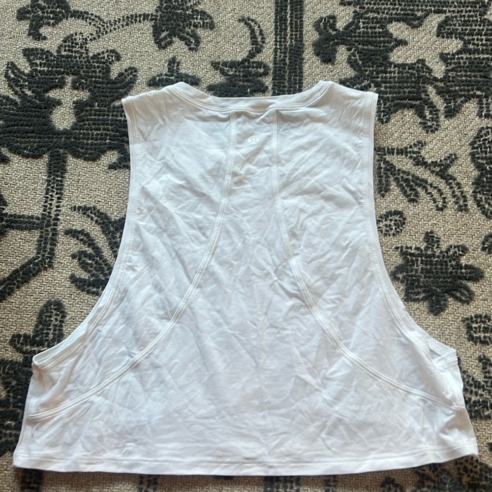Small White Lululemon Crop top